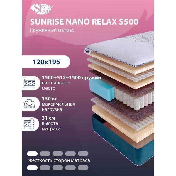 Матрас SkySleep 120x195 SUNRISE NANO Relax S500