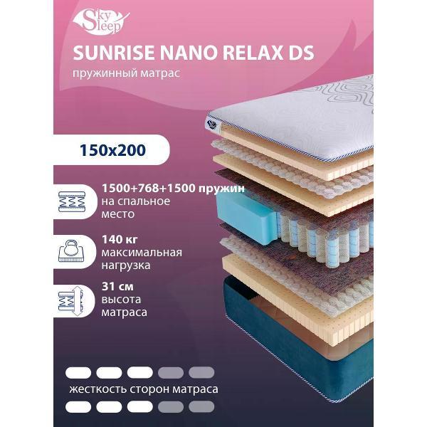 Матрас SkySleep 150x200 SUNRISE NANO Relax DS