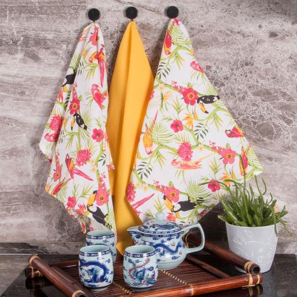 Полотенце кухонное BORGHOUSE Tropical bird, 3 шт.