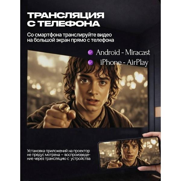 Видеопроектор мультимедийный Game projector 2 in Белый проектор круглый