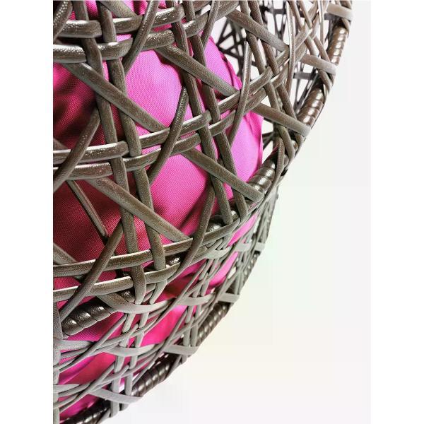 Кресло M-Group Подвесное кресло ДЛЯ ДВОИХ ЛЮКС корич/розовая