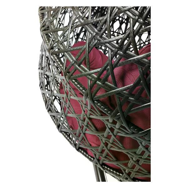 Кресло M-Group Подвесное кресло ДЛЯ ДВОИХ ЛЮКС корич/бордовая