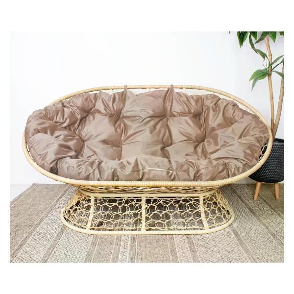 Диван M-Group Диван МАМАСАН с ротангом бежевый, бежевая