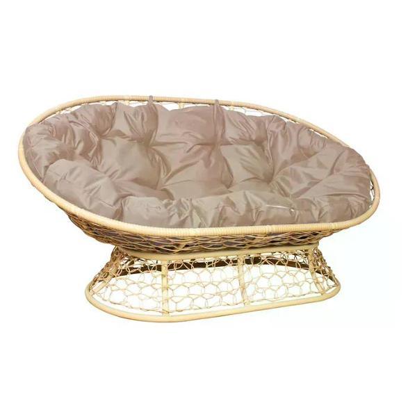 Диван M-Group Диван МАМАСАН с ротангом бежевый, бежевая