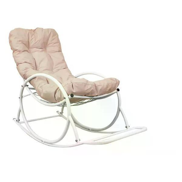 Кресло M-Group Кресло-качалка белое, бежевая