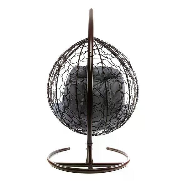 Кресло M-Group Подвесное кресло XL с ротангом коричневое, серая