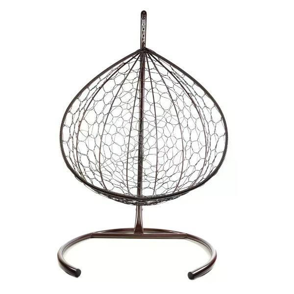 Кресло M-Group Подвесное кресло XL с ротангом коричневое, серая