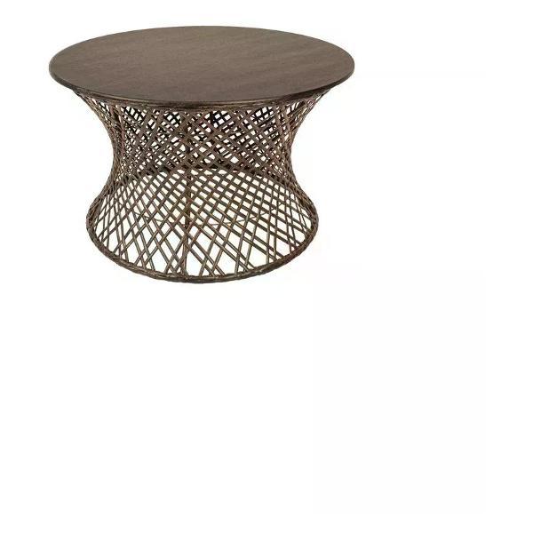 Стол M-Group Стол Бонго макси коричневый ротанг, 0,80 м, МДФ