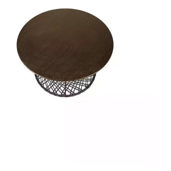 Стол M-Group Стол Бонго макси чёрный ротанг, 0,80 м, МДФ