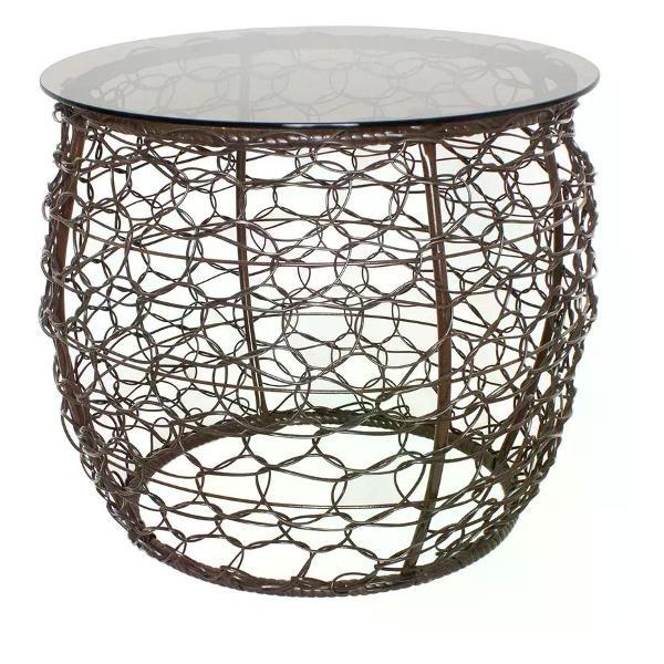 Стол M-Group Стол журнальный Бочонок 60 см, коричневый