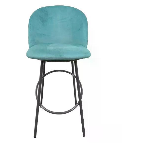 Стул M-Group Стул ПОЛУБАРНЫЙ, небесно-серый, серые ножки