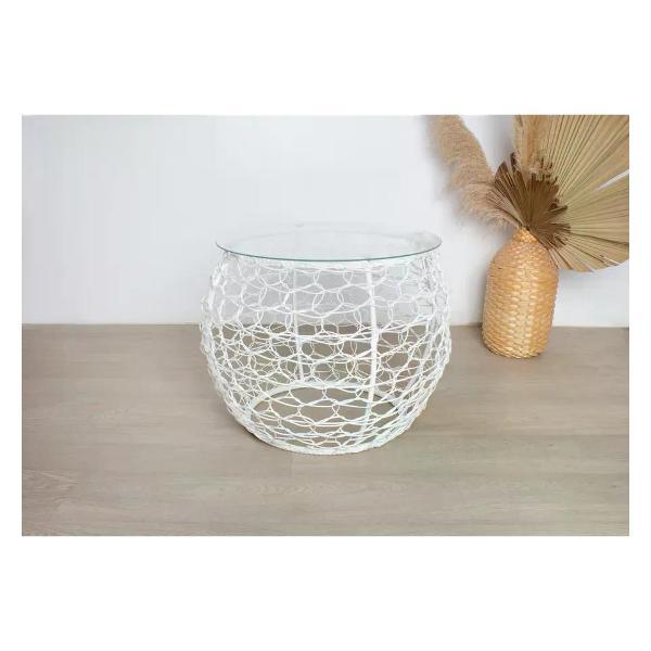 Стол M-Group Стол журнальный Бочонок 60 см, белый