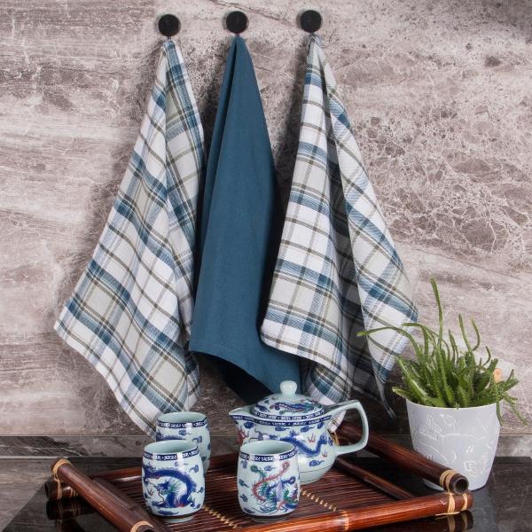 Полотенце кухонное BORGHOUSE Green cells, 3 шт.