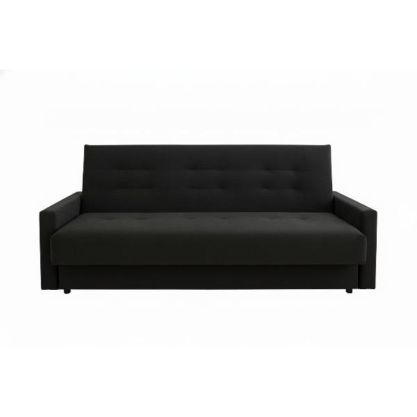 Диван МЕБЛАЙНС Милан прямой раскладной черный, 120