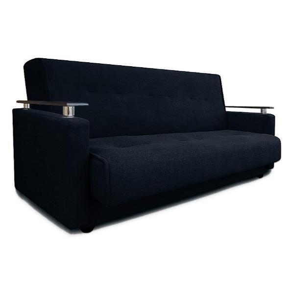 Диван МЕБЛАЙНС Милан Люкс прямой раскладной черный, 120