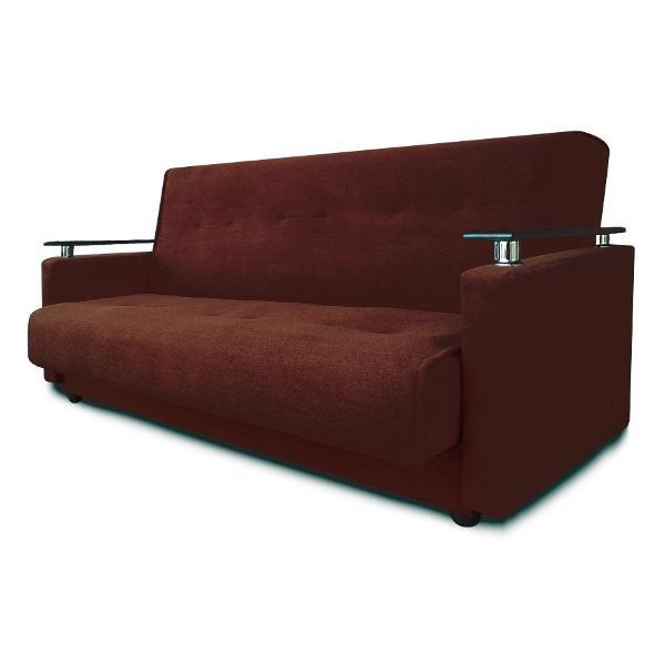 Диван МЕБЛАЙНС нМилан Люкс прямой раскладной коричневый, 120ет