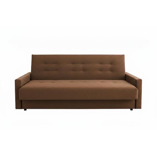 Диван МЕБЛАЙНС Милан прямой раскладной коричневый, 140