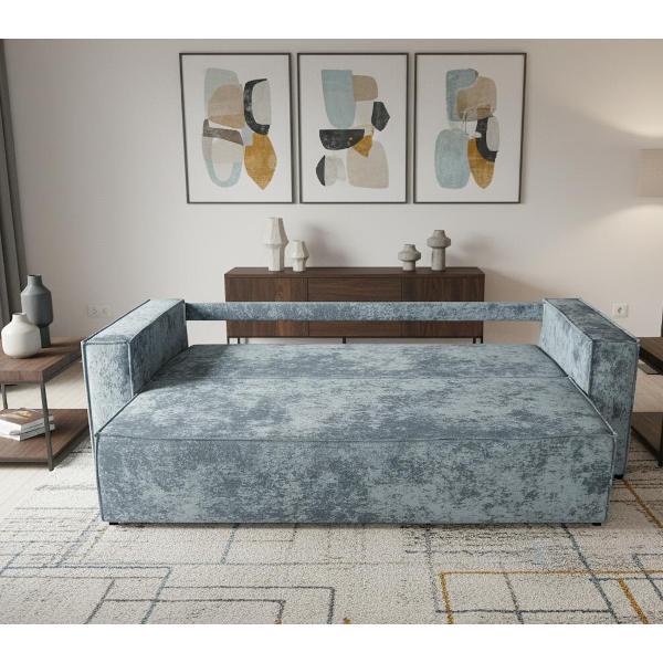 Диван МЕБЛАЙНС Лофт Люкс прямой раскладной, плюш серый, 140