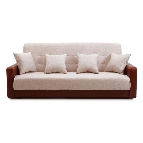 Диван МЕБЛАЙНС Лондон прямой раскладной , рогожка бежевая, 120