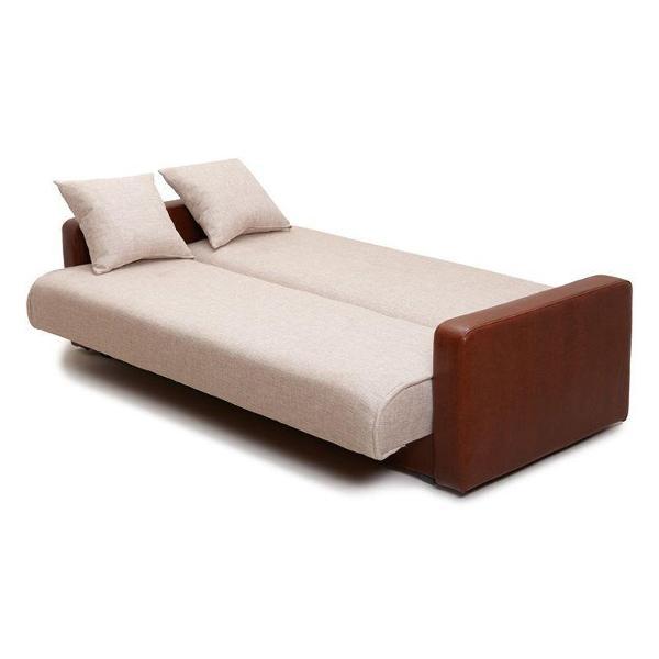 Диван МЕБЛАЙНС Лондон прямой раскладной , рогожка бежевая, 120