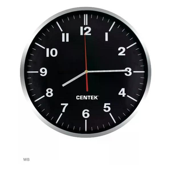 Часы настенные Centek CT-7100 черные