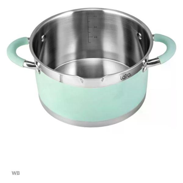Кастрюля Lara Кастрюля нержавеющая с крышкой