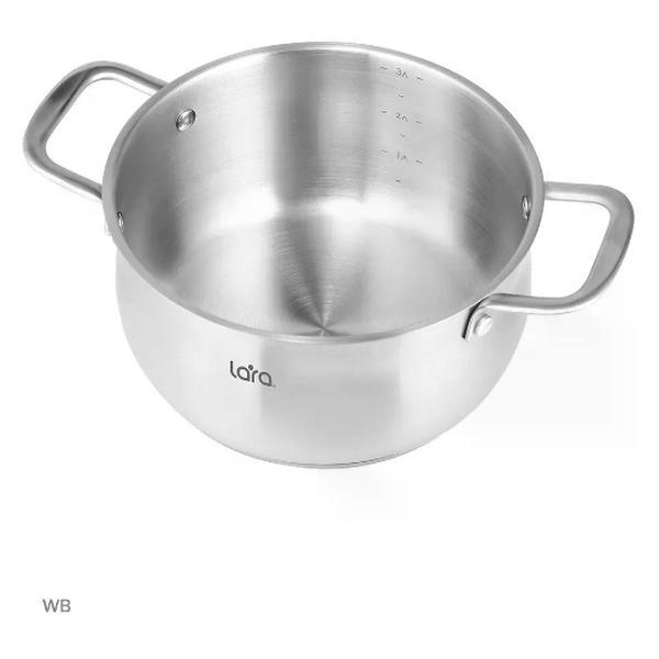 Кастрюля Lara Кастрюля нержавеющая с крышкой