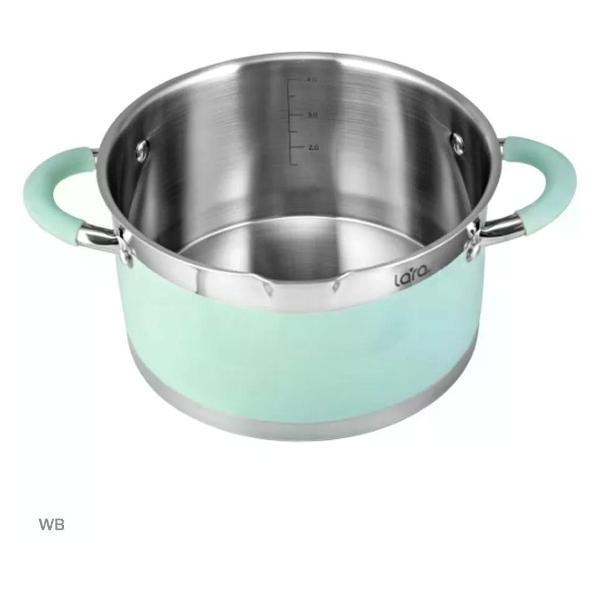 Кастрюля Lara Кастрюля нержавеющая с крышкой