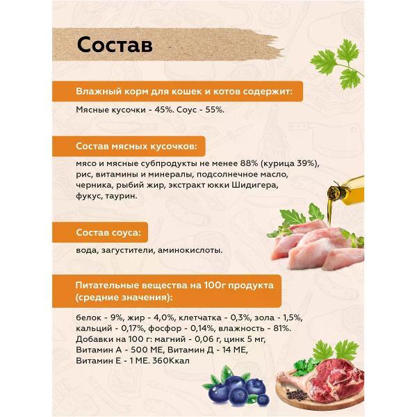 Гранулятор для комбикорма PEPPO для кошек Курица 24 шт.