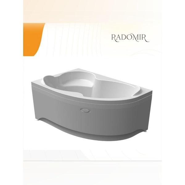 Ванна Radomir Акриловая ванна Радомир Ирма 169x110х66 см левая+ металлический каркас + фронтальная панель гладкая