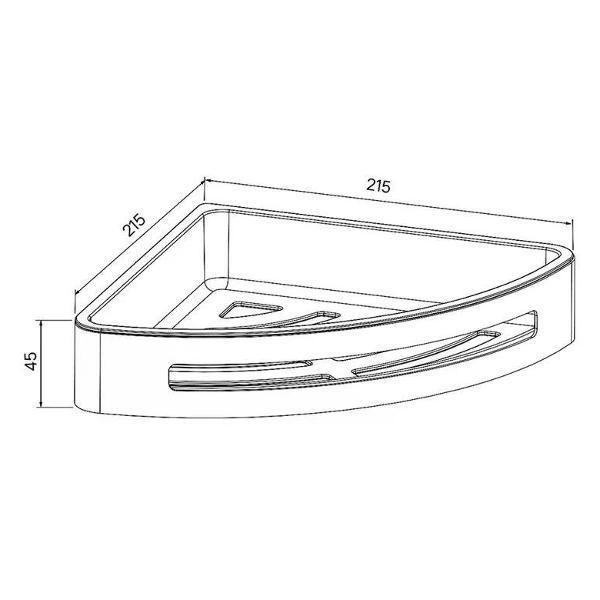 Полка для ванной Iddis Полка в ванную угловая