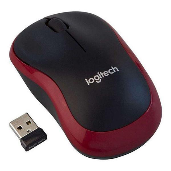 Компьютерная мышь беспроводная Logitech M185 красная