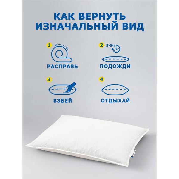 Подушка IKEA 50х70 см пуховая LUNDTRAV высокая