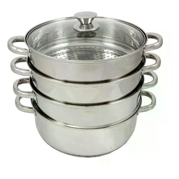 Мантоварка Добрыня 3 яруса 26см из нержавеющей стали