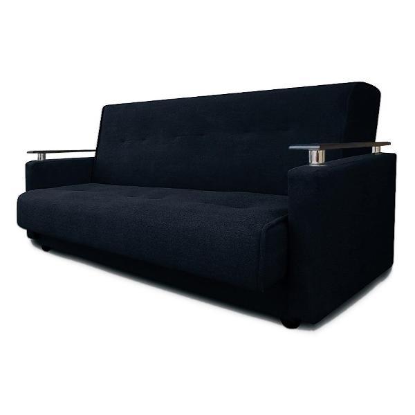 Диван МЕБЛАЙНС Милан Люкс прямой раскладной черный, 140