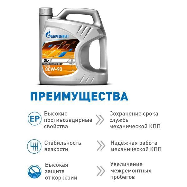 Масло трансмиссионное Gazpromneft GL-4 80W-90