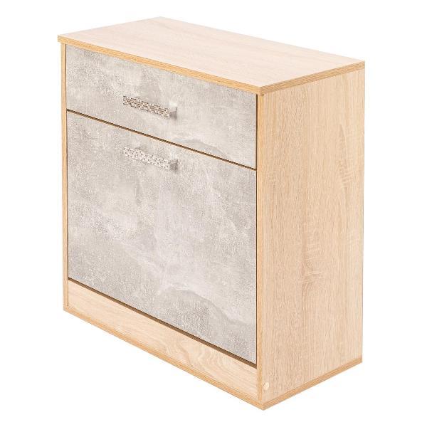 Обувница Frenesie Обувница для прихожей, дуб/камень, 60х29х66 см.