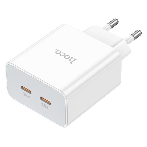 Зарядное устройство для радиотехники Hoco C108A Leader 2xUSB-C, 3А, PD35W, QC3.0, GaN