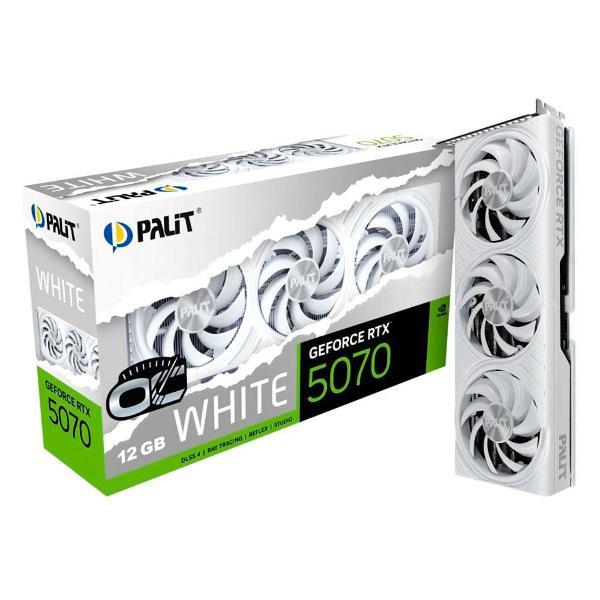 Видеокарта Palit GeForce RTX 5070 WHITE OC 12GB