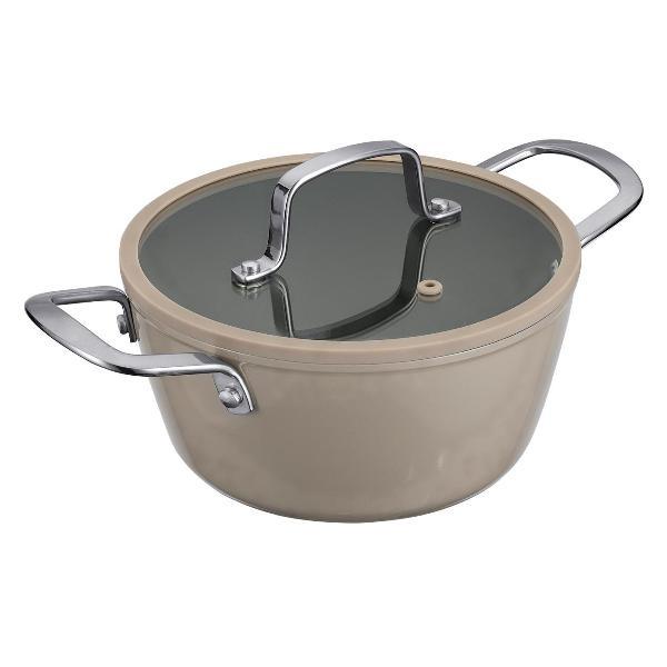 Кастрюля 2.5л/22см (кованый алюминий) с крышкой REGENT inox TAUP