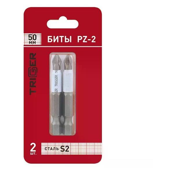 Биты, наборы бит Trigger Биты для шуруповерта PZ-2 50 мм 2 шт. фото