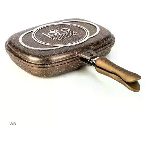 Сковорода Lara гриль коричневая