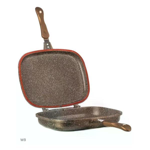 Сковорода Lara гриль коричневая