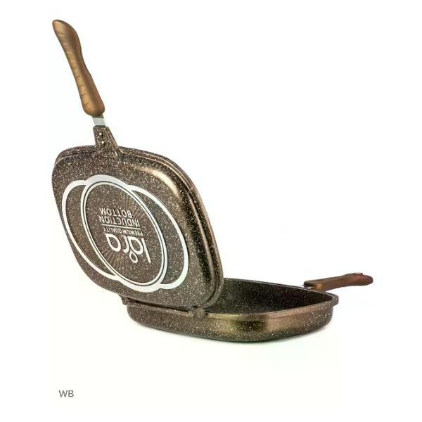 Сковорода Lara гриль коричневая