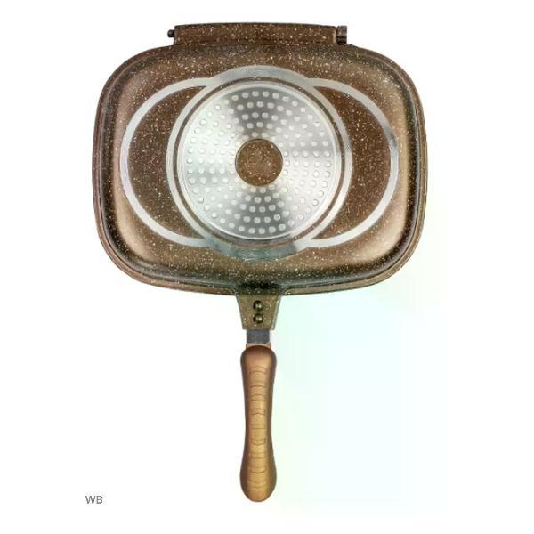 Сковорода Lara гриль коричневая