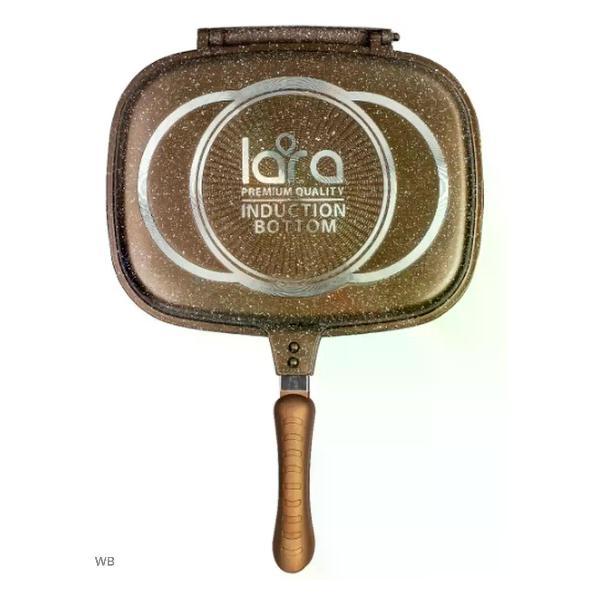 Сковорода Lara гриль коричневая