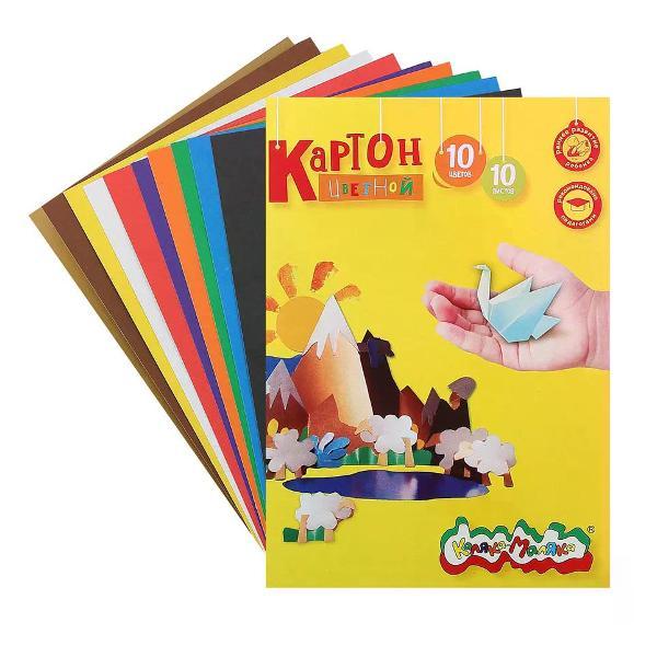 Цветная бумага КАЛЯКА-МАЛЯКА Цветной картон