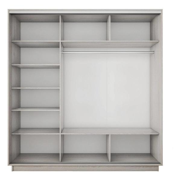 Шкаф-купе Е1 2,4 Экспресс 3-х дверный 240х220х60 с зеркалами Ясень анкор Светлый