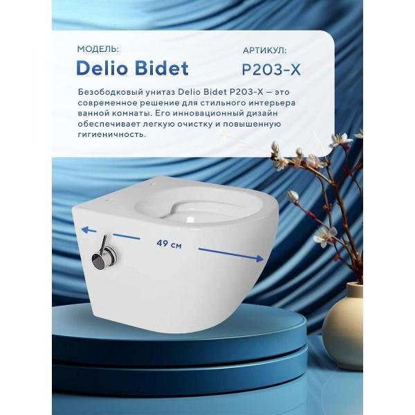 Система инсталляций и смыва Tece Delio Bidet P203-X