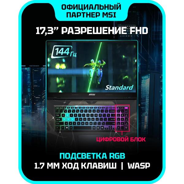Ноутбук MSI Cyborg 17 B2RWGKG-286XRU